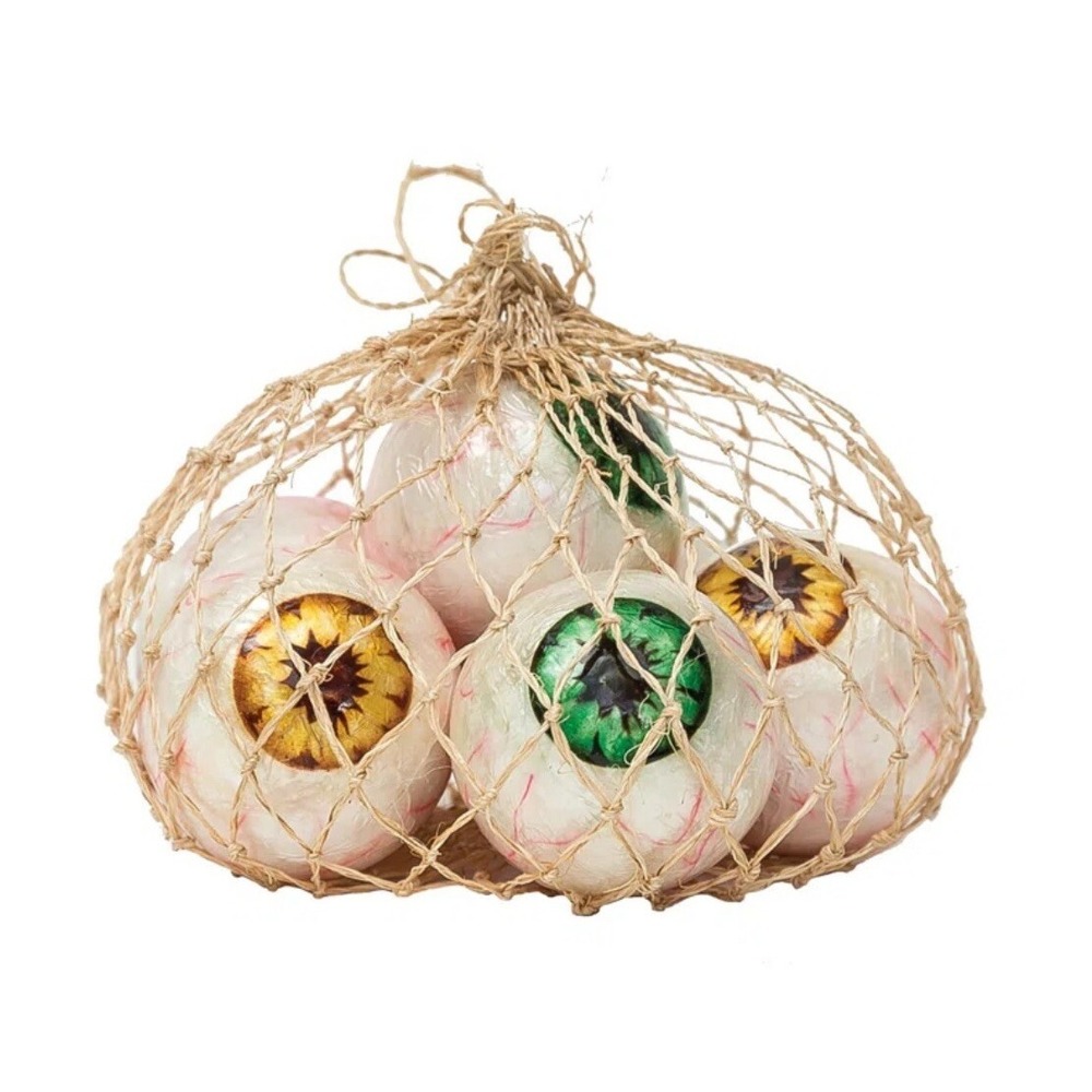 Decorative Eye Balls Halloween Scary Creepy Gallerie II 6-Piece Green & Yellow